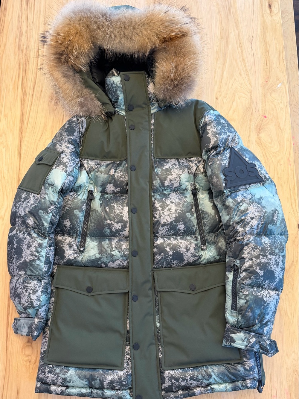 Rare SOS Sample Down Parka - Camo with real Fur-Trim Hood - Likely 1/1